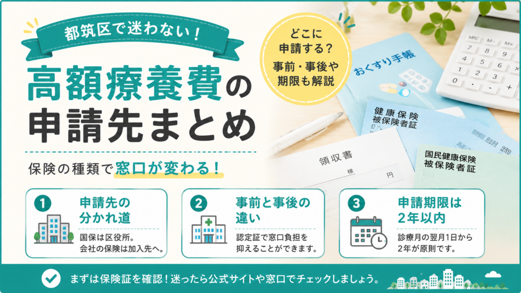 高額療養費の申請先まとめ