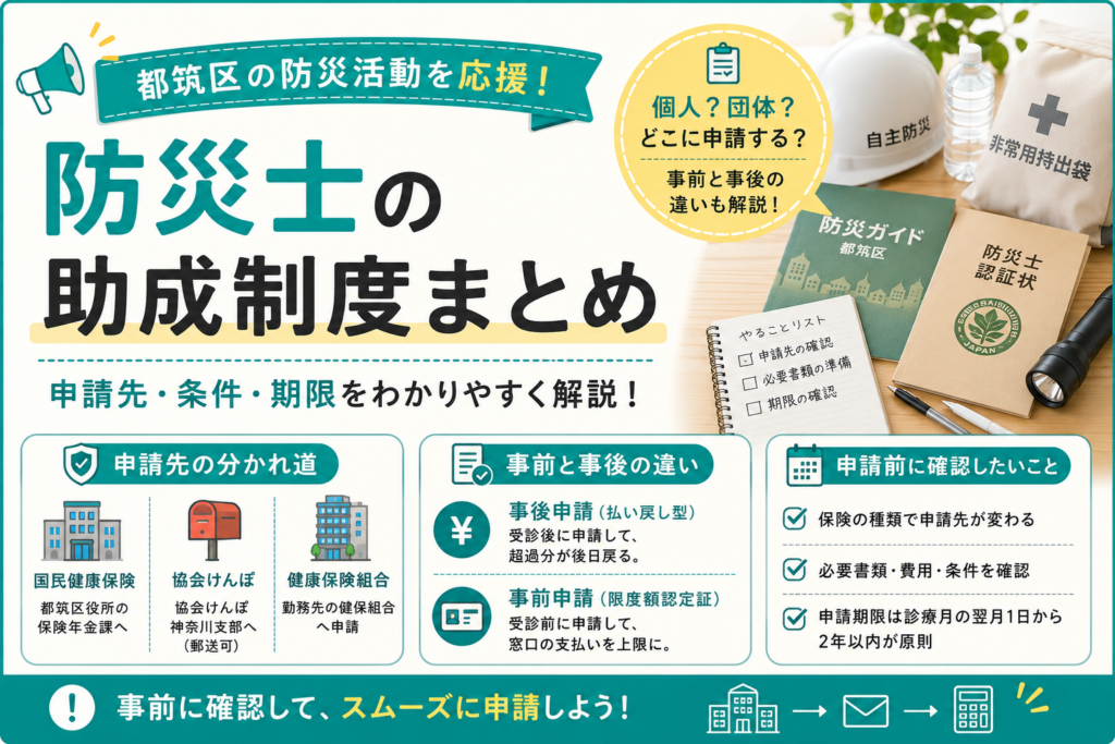 防災士の助成制度まとめ